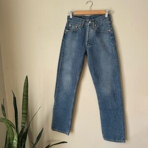 Vintage Levi’s 501 Straight Leg High Rise Blue Jeans